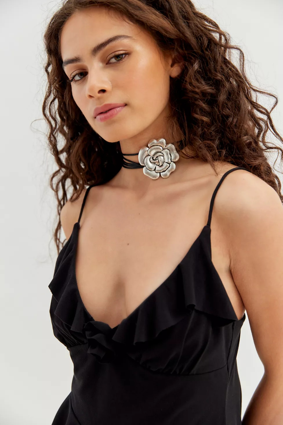 Rosette Cord Wrap Choker Necklace | Urban Outfitters (US and RoW)