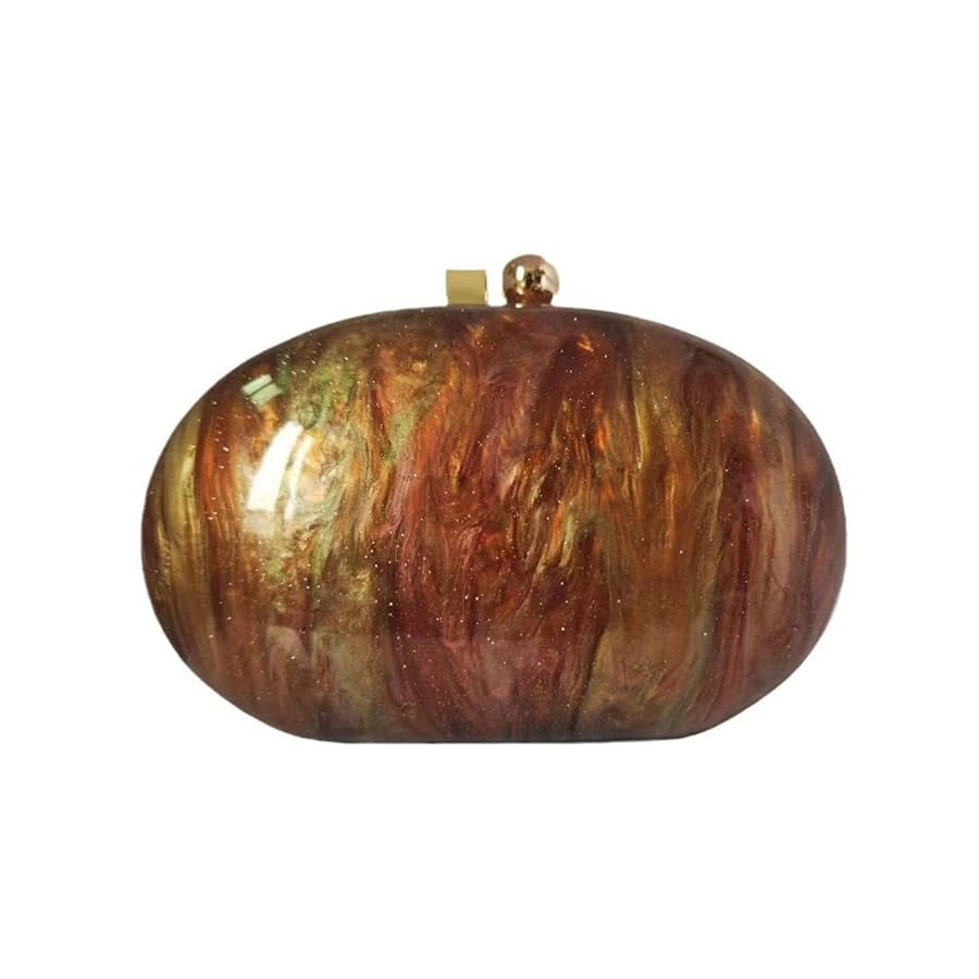 Acrylic Evening Clutch Bag for Women Shell Shape Shoulder Crossbody Bag Glitter Marble Purse Hand... | Amazon (US)