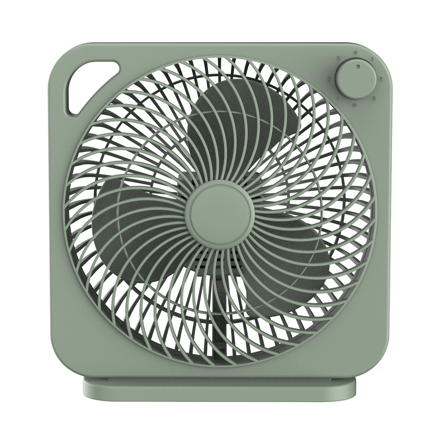 Mainstays New Style 9 inch Box Indoor Comfort Personal AC Electric Fan, 3 Speeds, Green River | Walmart (US)