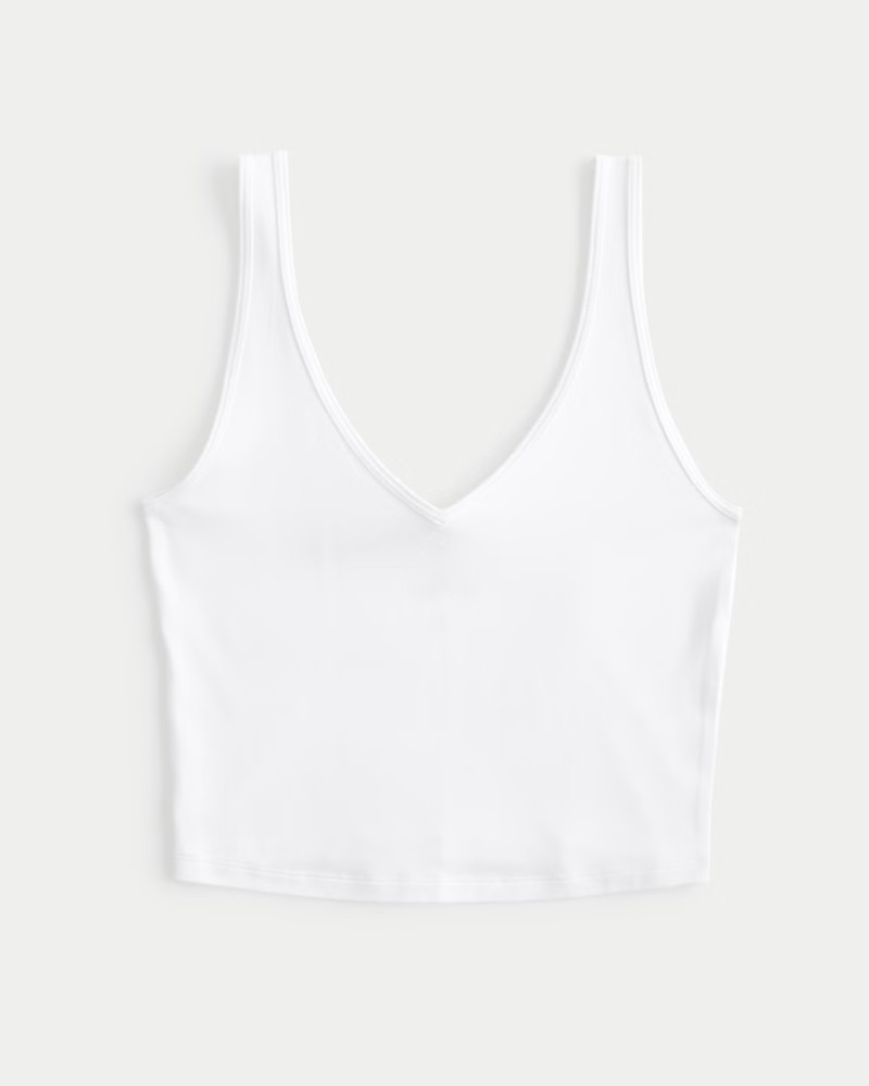 Women's Seamless Fabric Crop V-Neck Tank | Women's Tops | HollisterCo.com | Hollister (UK)