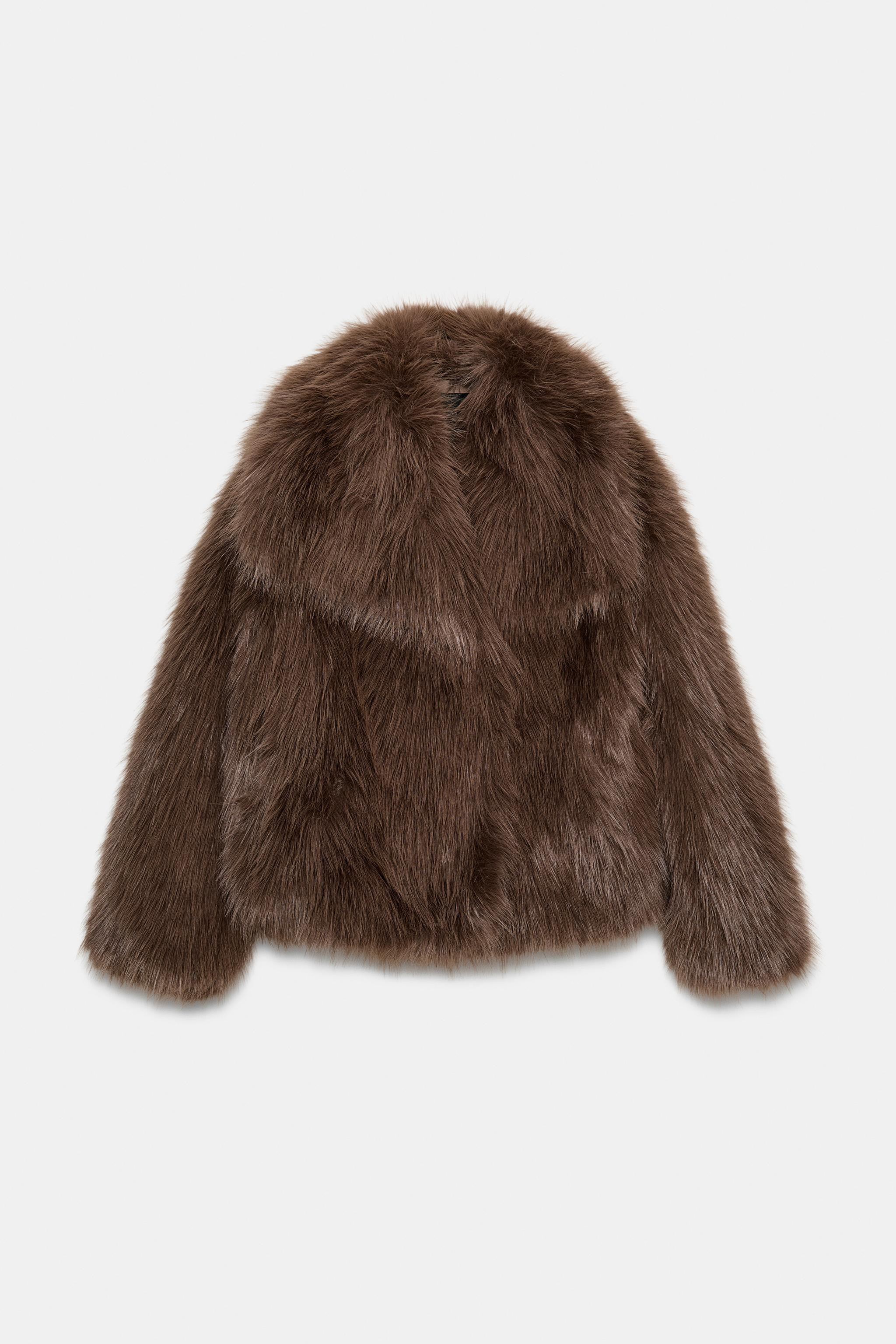 ZW COLLECTION FAUX FUR SHORT COAT | Zara US