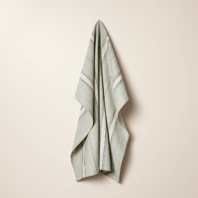 Twill Stripe Flour Sack Kitchen Towel Sage Green - Hearth & Hand™ with Magnolia | Target