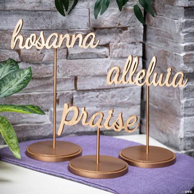 5 3/4 – 11 Inch Religious Phrase Easter Wooden Tabletop Signs - 3 Pc. | Wayfair North America