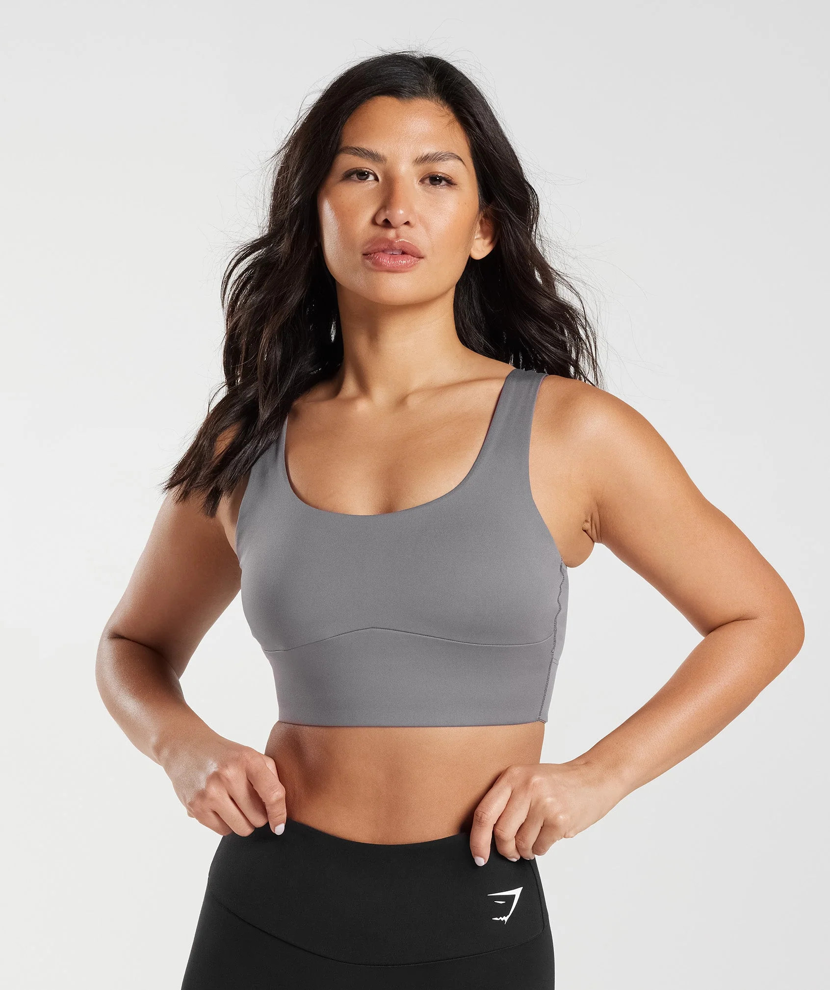 Gymshark Longline Sports Bra - Titanium Grey | Gymshark US