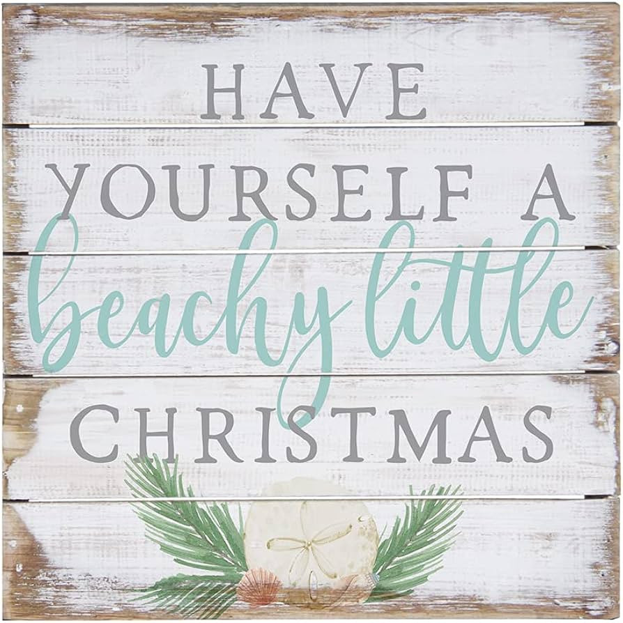 Simply Said, INC Perfect Pallets Petites - Beachy Little Christmas - 8 x 8 in Distressed Rustic W... | Amazon (US)