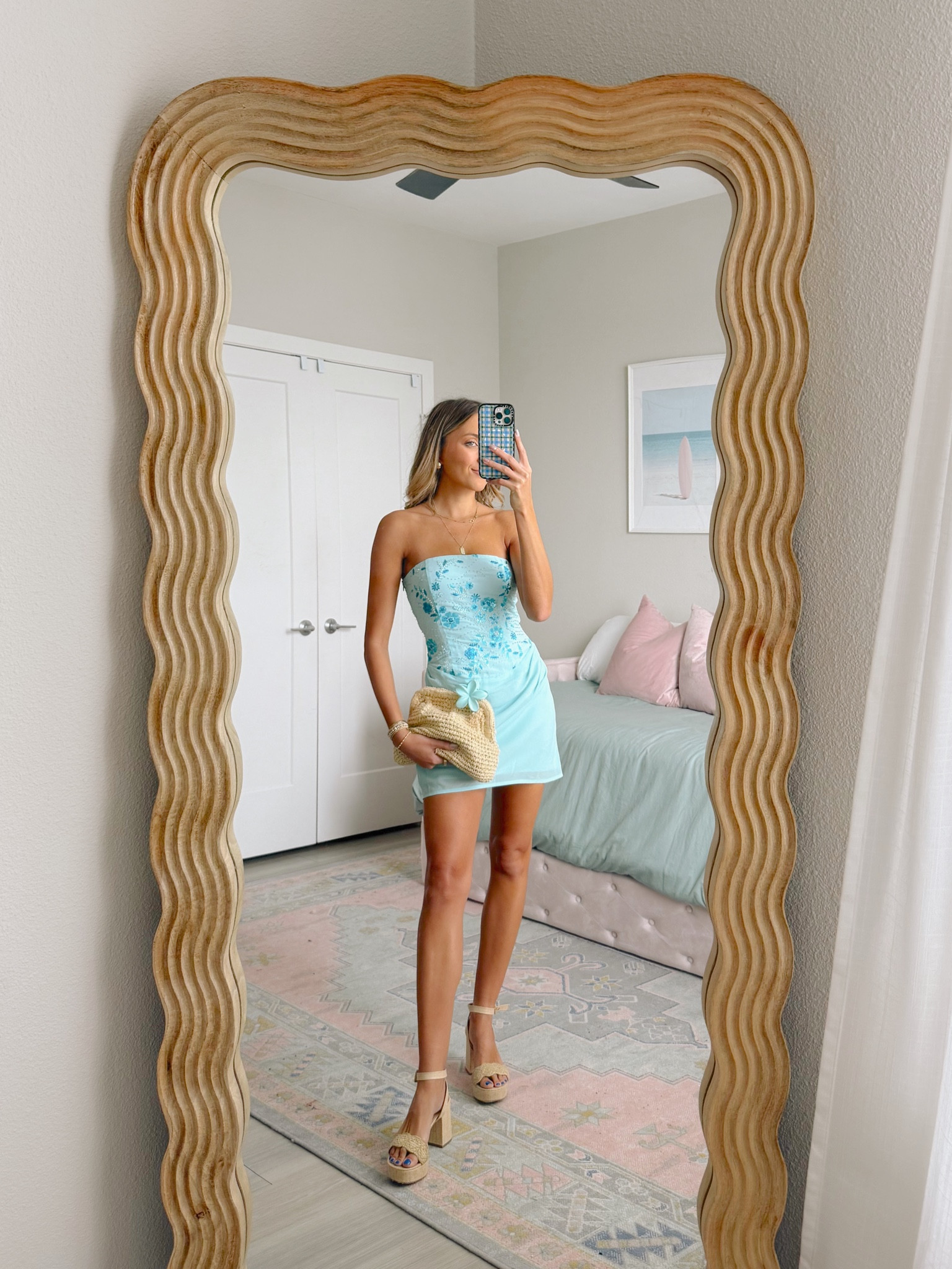 spring break dress/vacation outfit inspo 🌺 wearing a size 2 - 5’3, 34B, 24 in waist from beginning boutique 