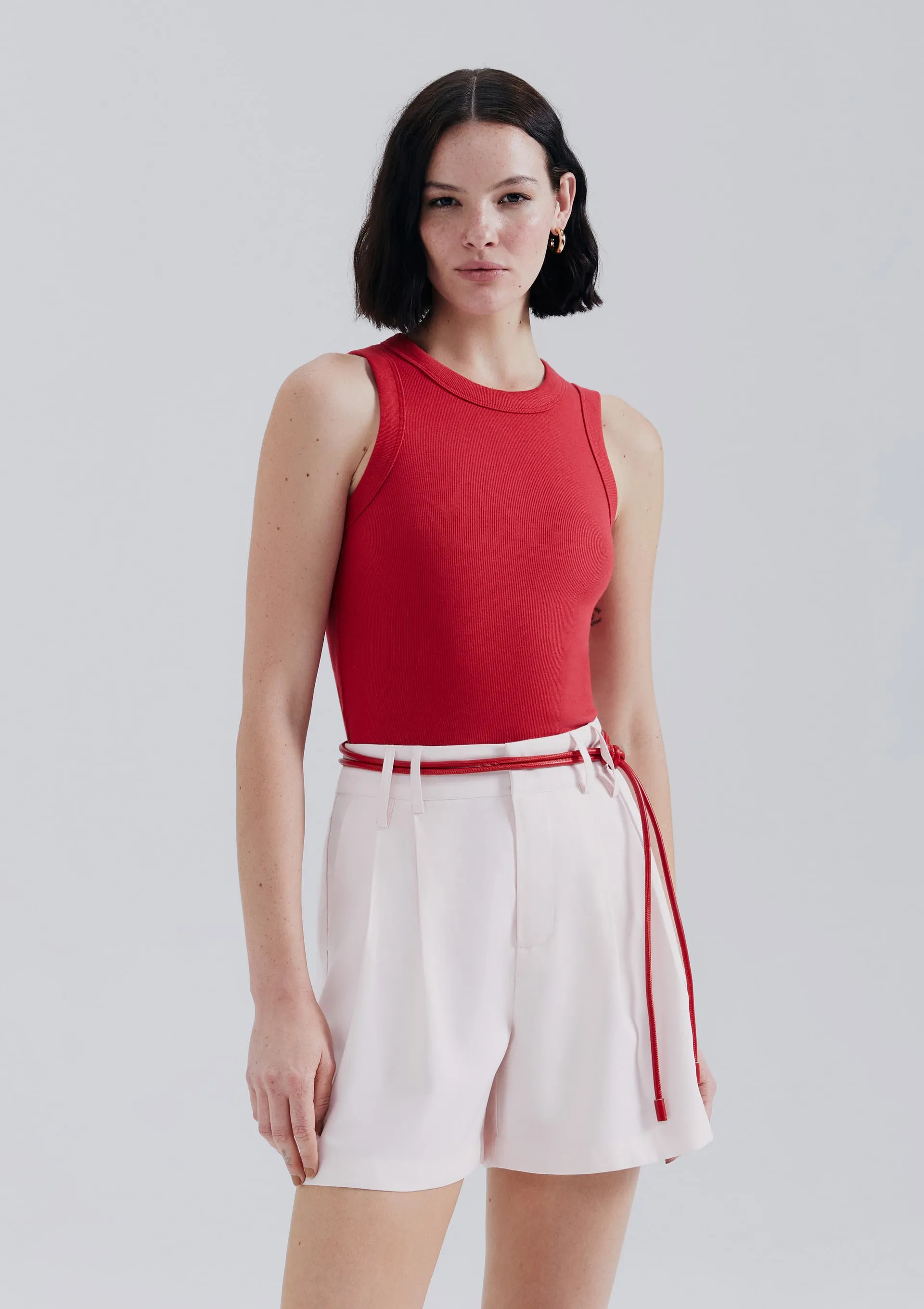 Regata Feminina Slim Em Ribana Canelada - Hering Store | Hering (BR)