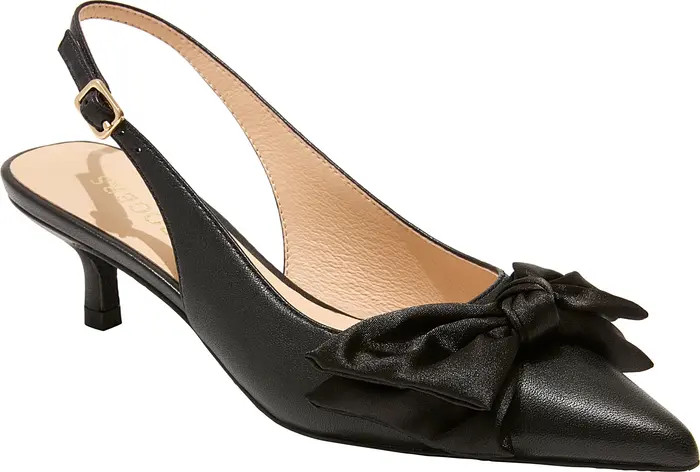 Debra Pointed Toe Kitten Heel Slingback Pump (Women) | Nordstrom