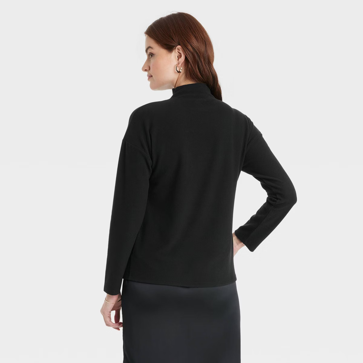 Women's Long Sleeve Mock Turtleneck T-Shirt - A New Day™ | Target