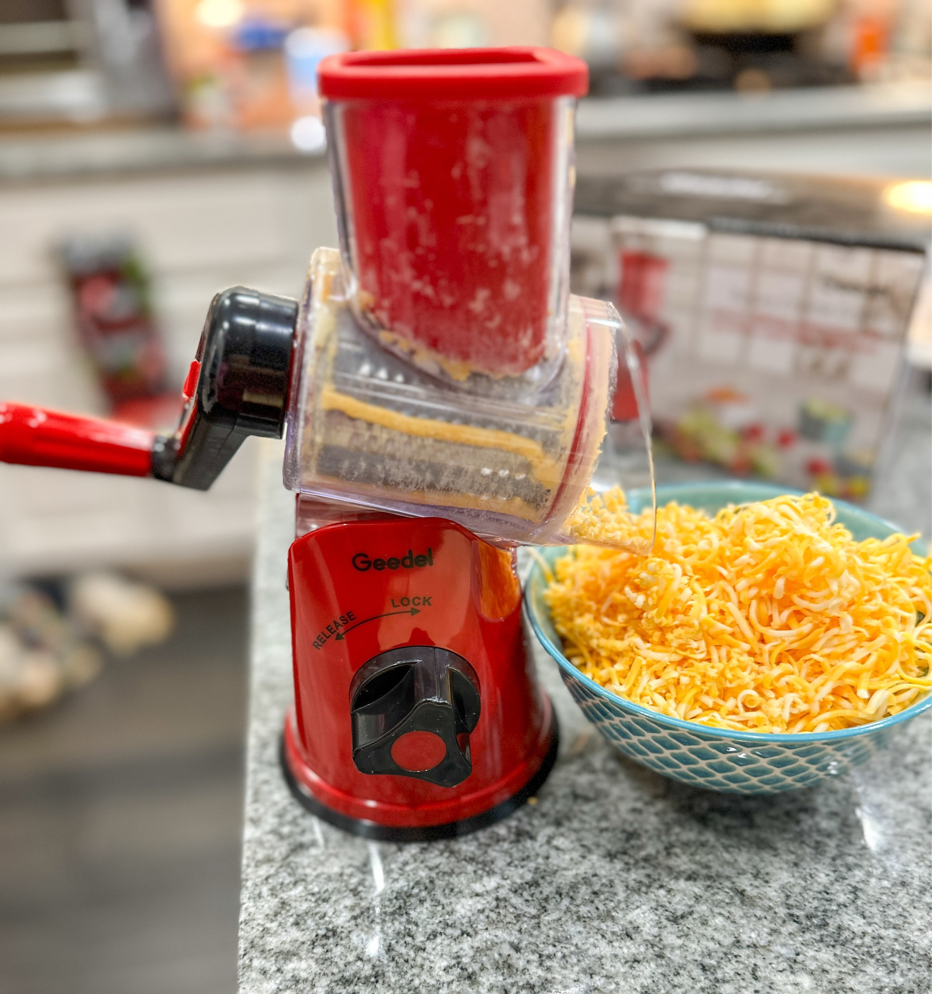 I’ve been shredding my own cheese lately. This Cheese Grater is awesome. It also has attachments for Vegetable Slicer with 3 Drum Blades, Fast Cutting Cheese Shredder for Vegetables and Nuts. #Grating #CheeseGrater #Vegetables #Nuts #Shredding #ShreddedCheese 

#LTKHome