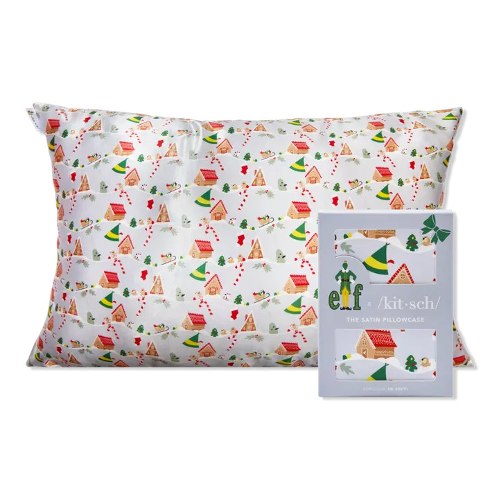 Elf x Kitsch Periwinkle Christmas Satin Pillowcase | Ulta
