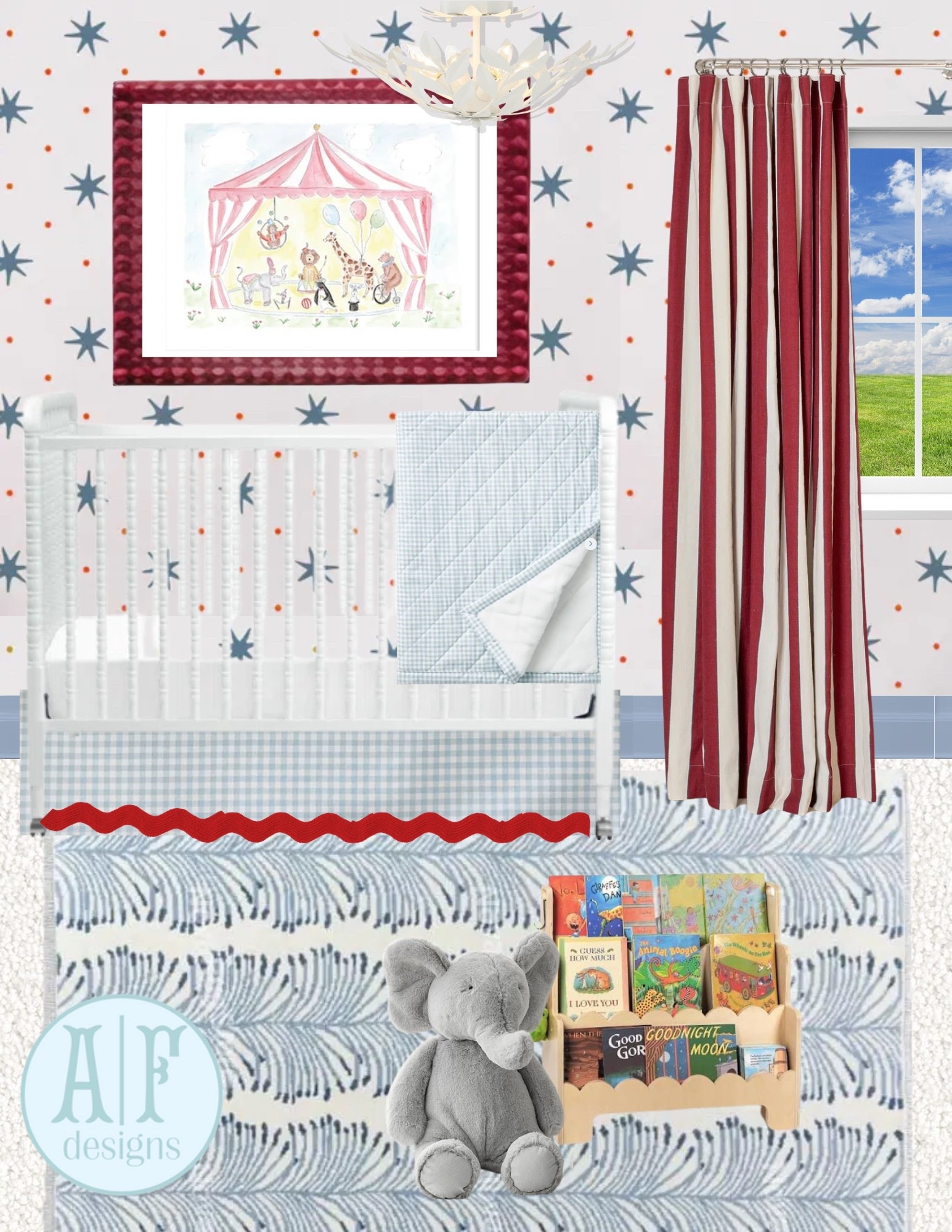 circus inspired boy’s nursery🎪
loving the red and blue combo and bold patterns❤️🩵


gingham ric rac stripes stars circus carnival boy nursery room toddler all american


#LTKKids #LTKBaby #LTKHome