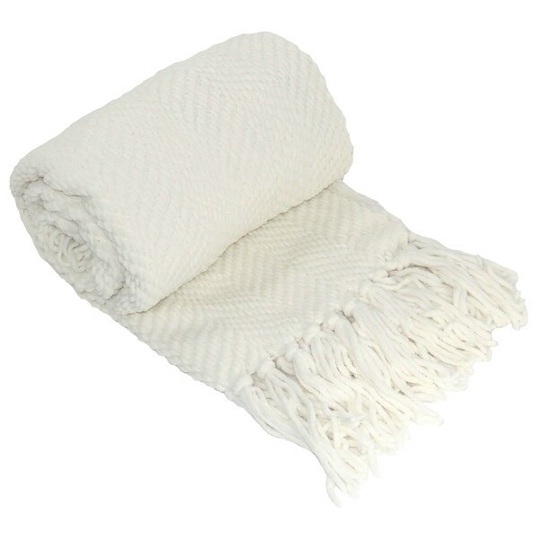 Home Soft Things Jumbo Knitted Tweed Throw Blanket - Antique White | Bed Bath & Beyond