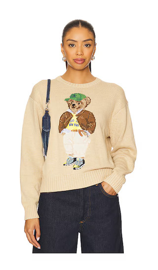 Polo Bear Cotton Crewneck Sweater in Tan Multi | Revolve Clothing (Global)