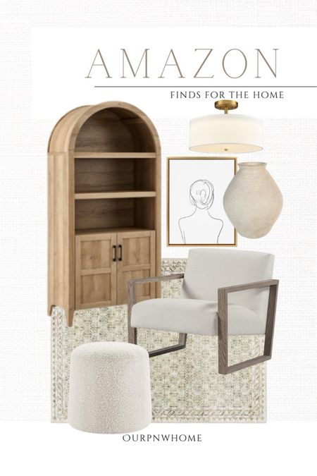 Amazon home finds!

Arched cabinet, arched shelf, display shelves, boucle ottoman, white ottoman, accent chair, washable area rug, green area rug, neutral vase, neutral home, sketch wall art, semi-flush mount lighting, traditional home

#LTKHome #LTKSeasonal #LTKStyleTip