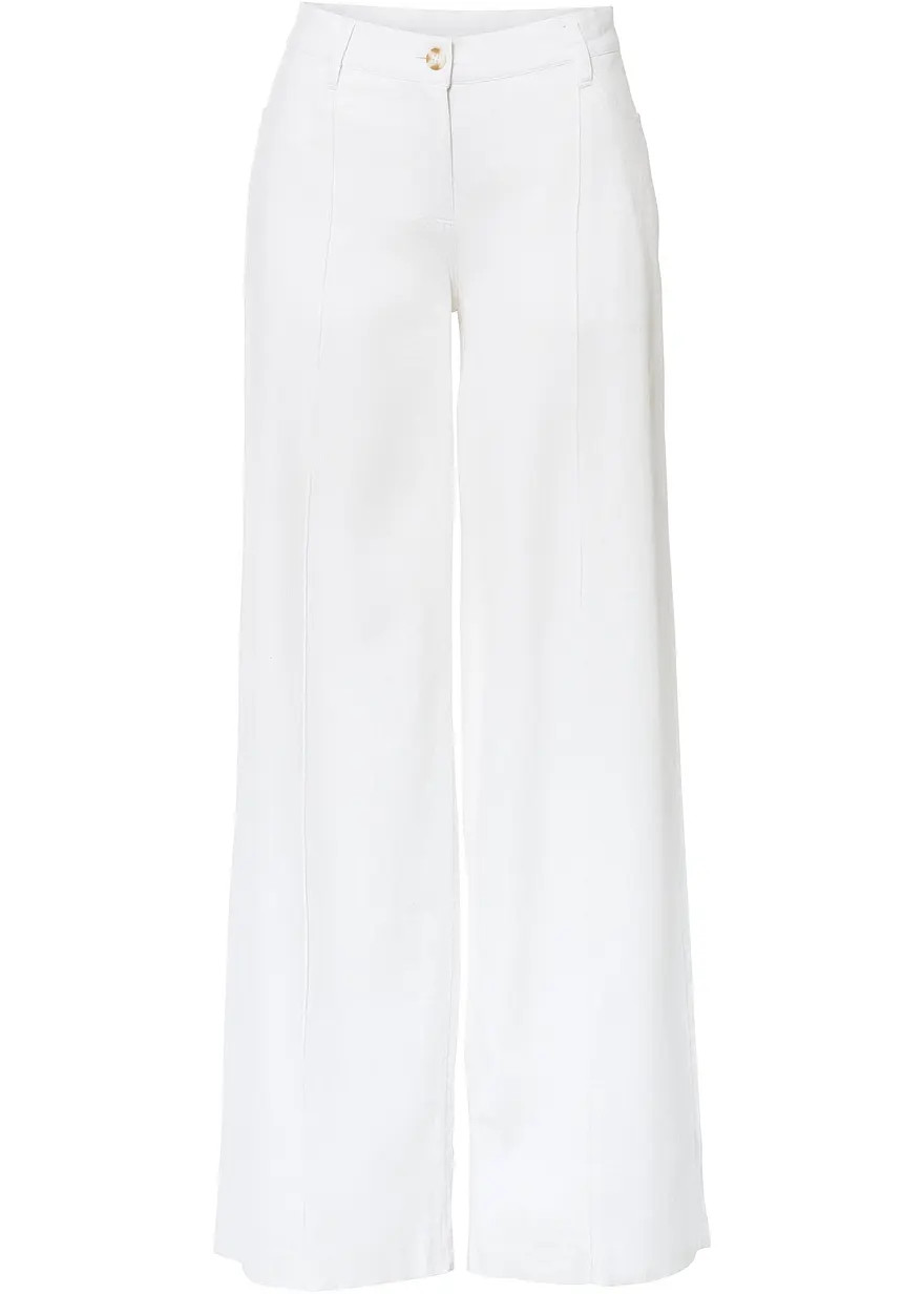 Palazzo-Hose aus luftigem Leinen-Mix | Bonprix DE