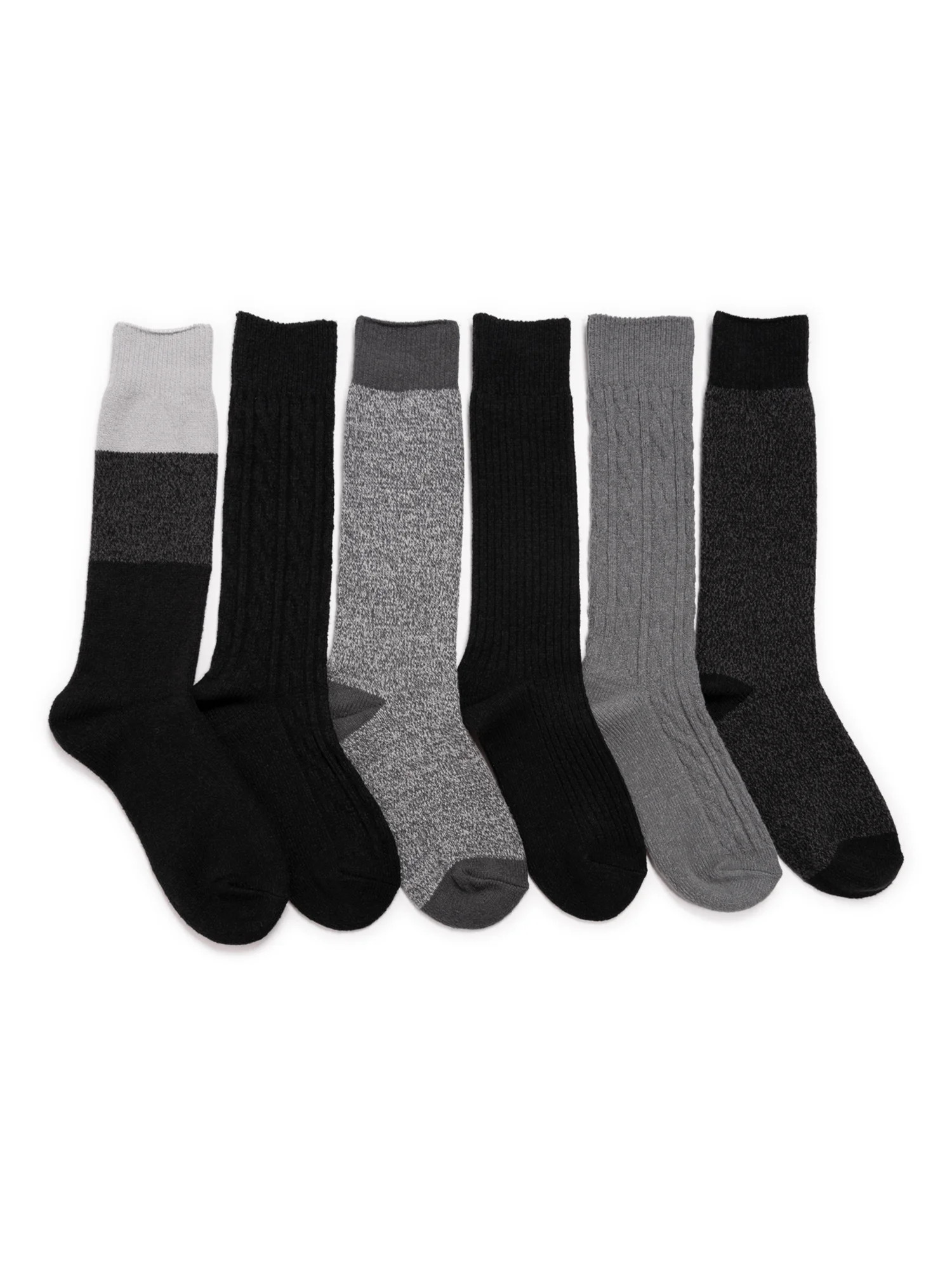 Muk Luks Women's Mid-Calf Tall Boot Socks, 6-Pack | Walmart (US)