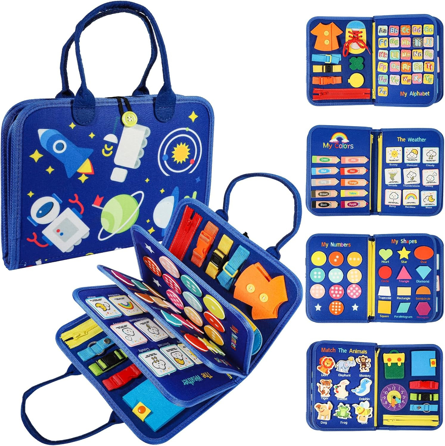 Busy Board Montessori Toys for Toddlers 3+, Busy Book Sensory Board Toy Educational Activities fo... | Amazon (UK)