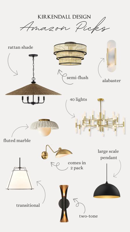 Here are a few of our favorite lighting selections from Amazon. Shop our favorites here! #lighting #amazon