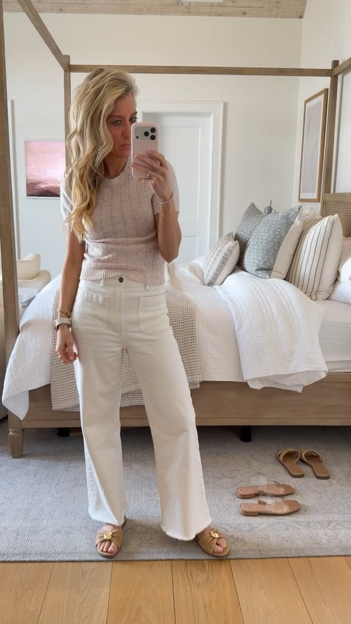 Seriously the softest pointelle lightweight sweater. Another Target find!

#LTKspring #LTKootd #LTKSeasonal