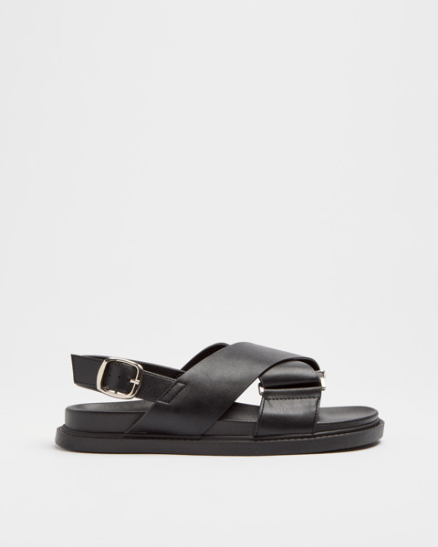 Womens Crossover Moulded Sandal - Maria - Black | Target AU
