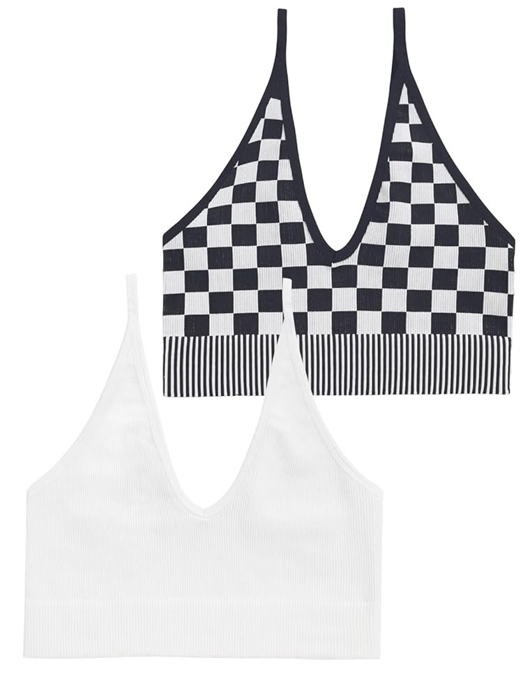 1-3 Pack V Neck Crop Tank Tops for Women Adjustable Spaghetti Strap Tank Tops Cropped Camisole To... | Amazon (US)