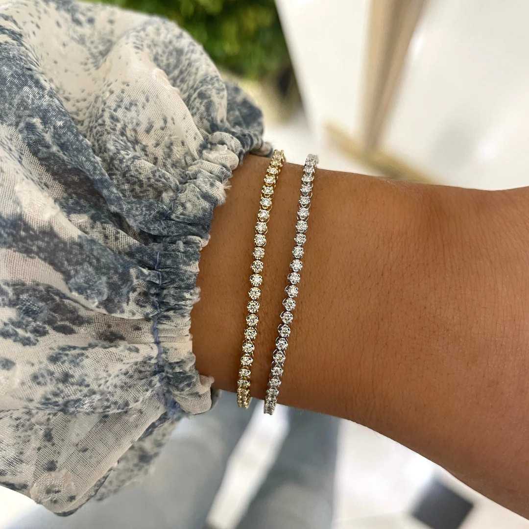 Reed Dainty Floating Halfway Diamond Chain Bracelet 0.54 ctw | RW Fine Jewelry