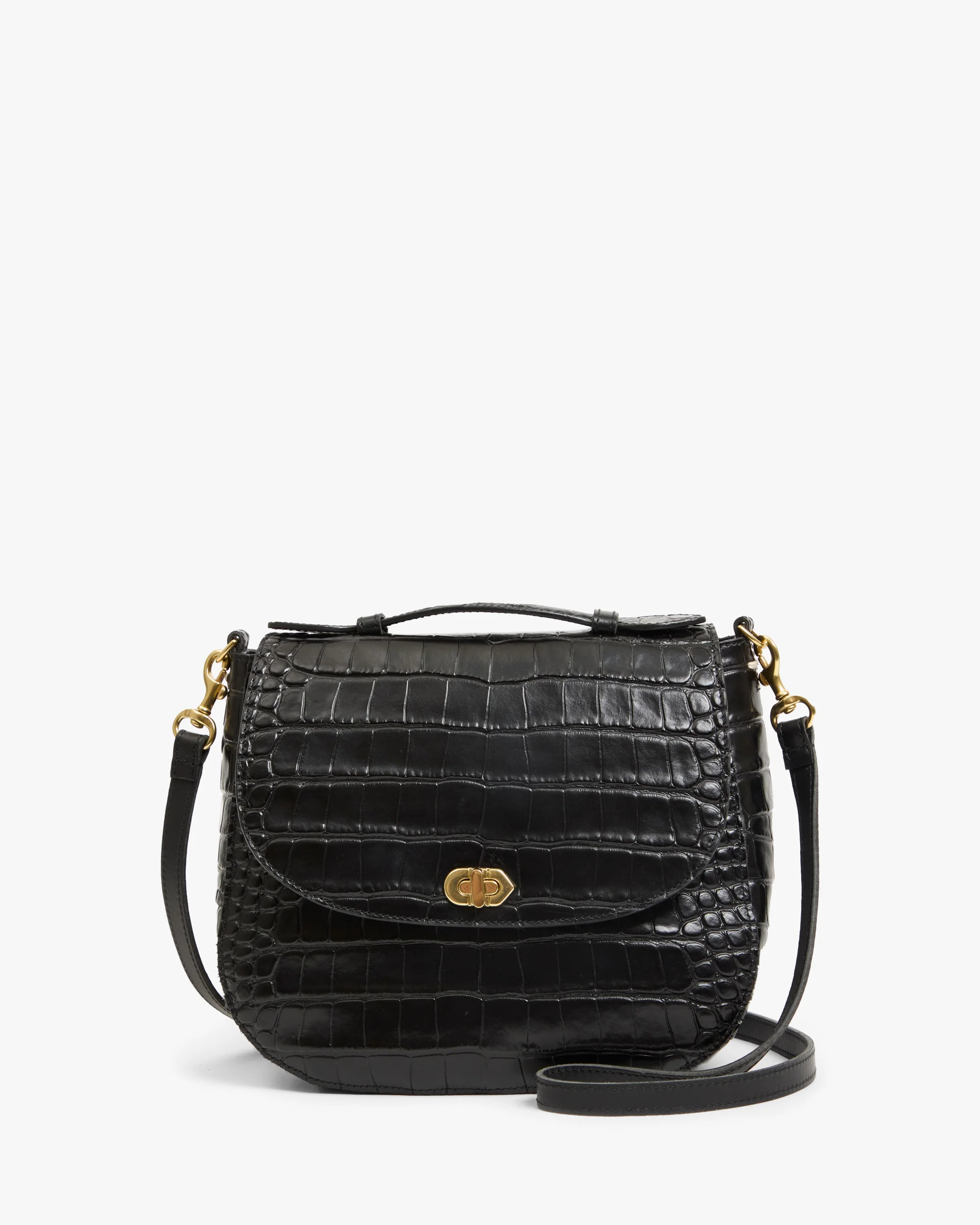 Turnlock Louis w/ Top Handle | Clare V.