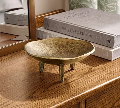 Rustic Brass Footed Bowl | Pottery Barn (US)