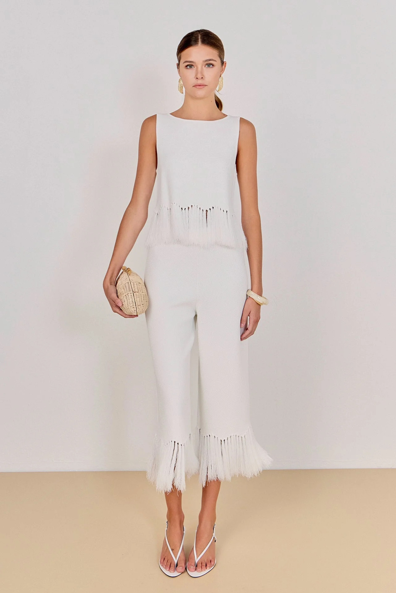 Fringe Detailed Sleeveless Knit Top | OBJECTRARE