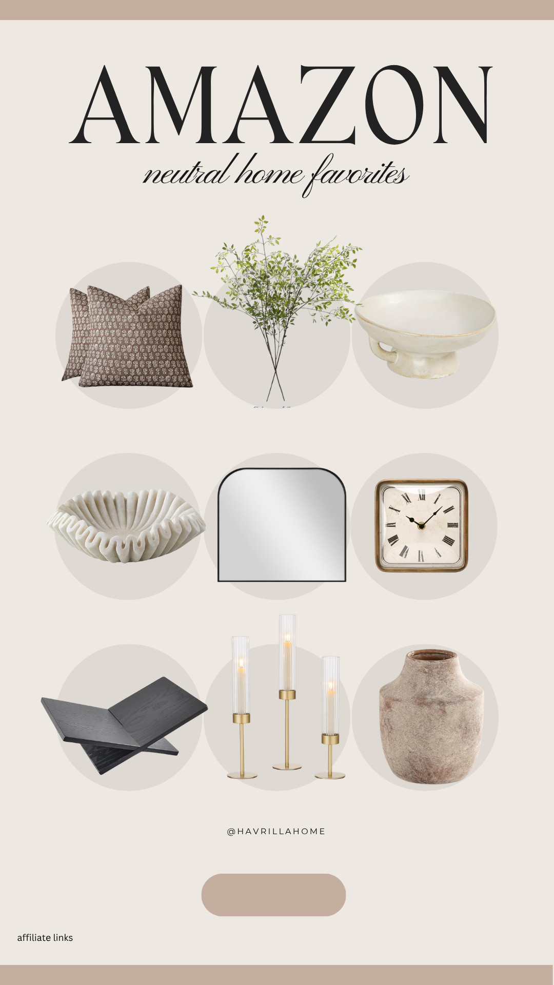 Neutral home decor amazon, amazon Home favorites, modern neutral decor, organic modern home style, aesthetic home finds, neutral living room decor, decorative pillows neutral, ceramic bowl decor, modern wall clock neutral, arch mirror amazon, decorative vases neutral, minimal home styling, curated home finds, cozy neutral home, affordable home decor amazon 

 

#LTKHome