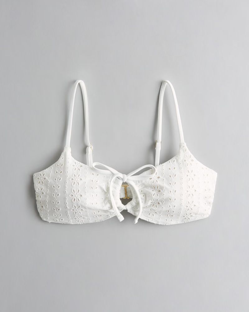 Women's Eyelet Keyhole Scoop Bikini Top | Women's Swimwear | HollisterCo.com | Hollister (US)