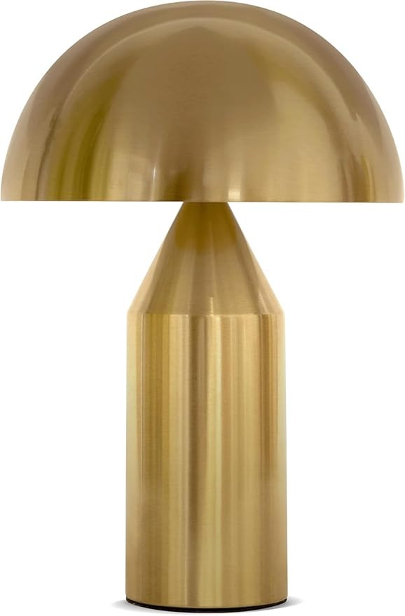 Brightech Venus Gold Mushroom Table Lamp - Modern Lamp for Living Room, Bedroom Side/End Table - ... | Amazon (US)