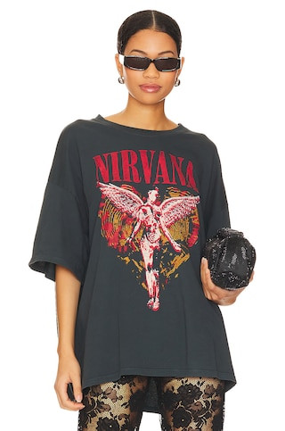 Nirvana Trippy Heart Tee in Vintage Black | Revolve Clothing (Global)