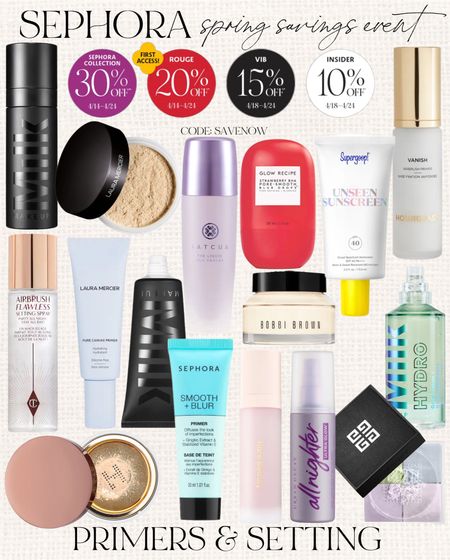 Sephora sale primers and setting sprays and setting powders. 

Sephora sale bestsellers and top finds! These are some of my favorite beauty and skin products! #sephorasale Sephora spring savings event, Sephora sale favorites, Sephora primer, Sephora setting spray, Sephora setting powder, Sephora priming lotion 

#LTKbeauty #LTKstyletip #LTKBeautySale