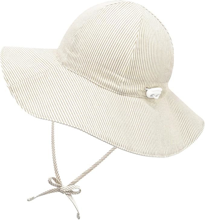 Infant Sun Hat Baby Girl Sun Hat Toddler Hats for Boys Girls Baby Boy Hats Wide Brim Baby Beach H... | Amazon (US)