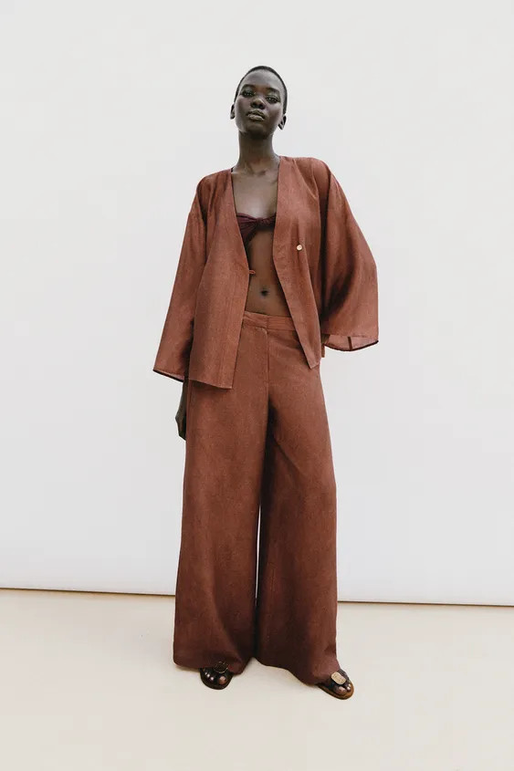 FLOWY WIDE LEG PANTS | Zara US