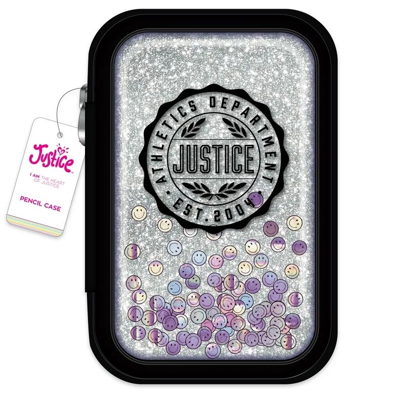 Justice Collegiate Metallics Pencil Case with Glitter and Confetti Accents | Walmart (US)