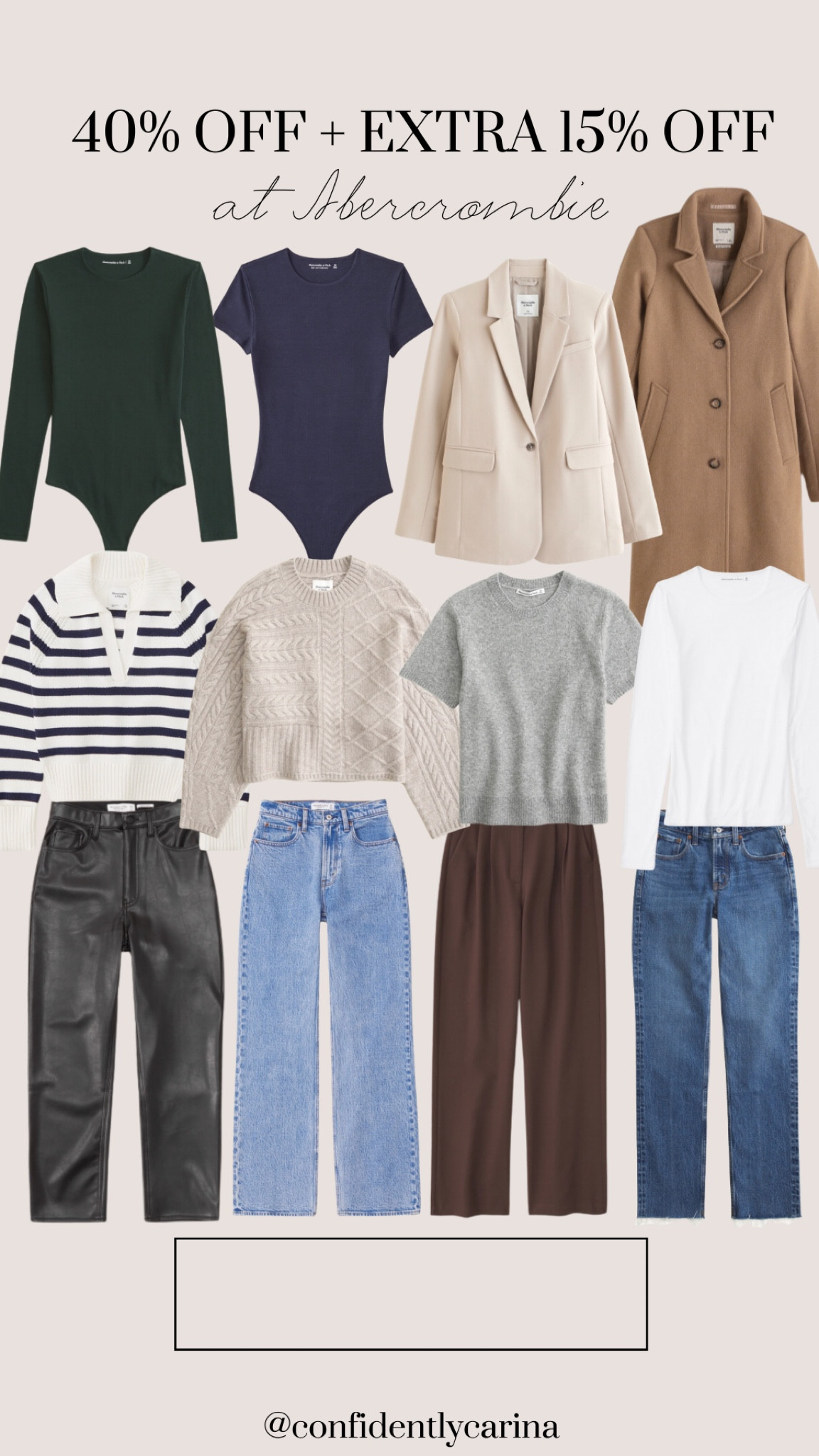 HUGE Abercrombie sale - up to 40% off plus an extra 15% off! 

#LTKstyletip #LTKsalealert #LTKSeasonal