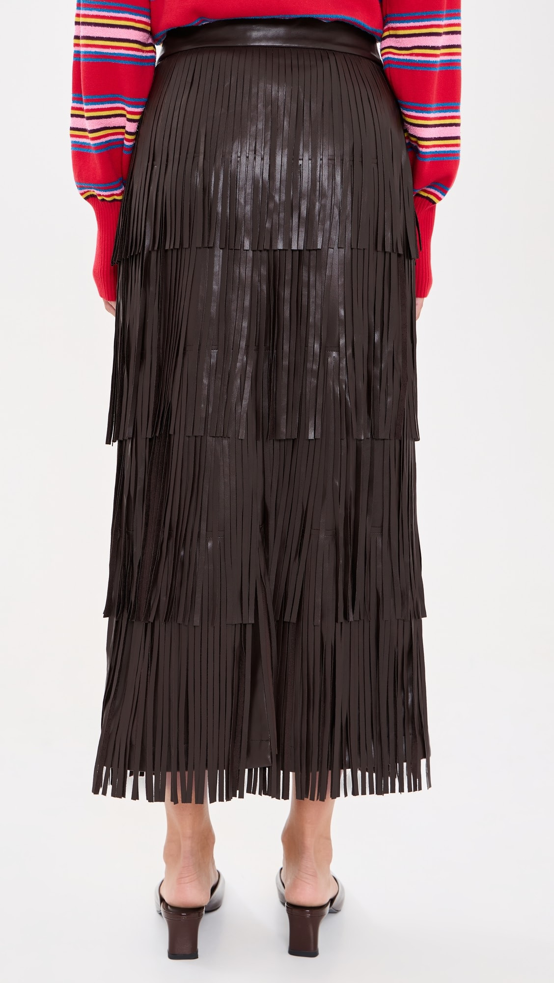 SIMONMILLER Za Za Faux Leather Fringe Skirt | Shopbop | Shopbop