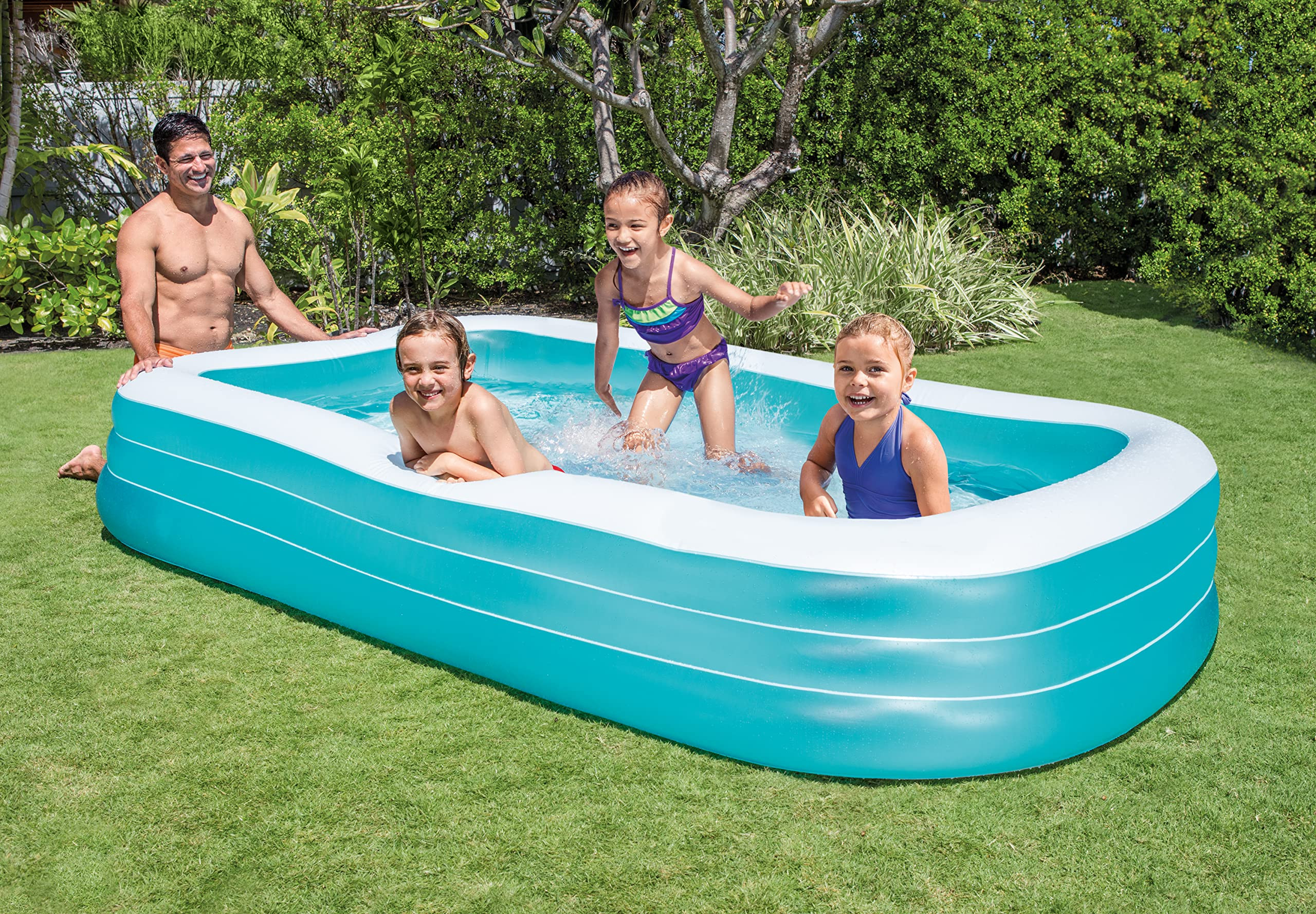 INTEX 58484EP Swim Center Inflatable Family Pool: 277 Gallon Capacity – 120" x 72" x 22" – Bl... | Amazon (US)