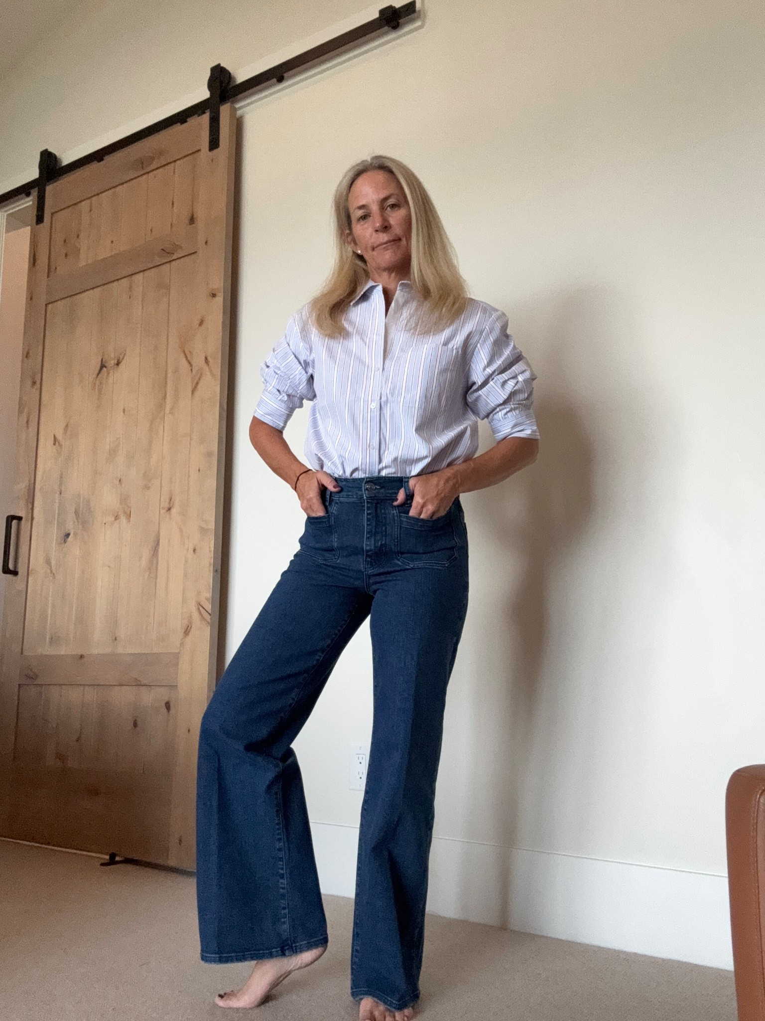 Another work look… I think these jeans are ok because they are pretty tailored. The Brochu Walker Pia shirt is teally cute because of the ruched sleeves! I just need to figure out the shoe situation...

#LTKStyleTip #LTKOver40 #LTKWorkwear