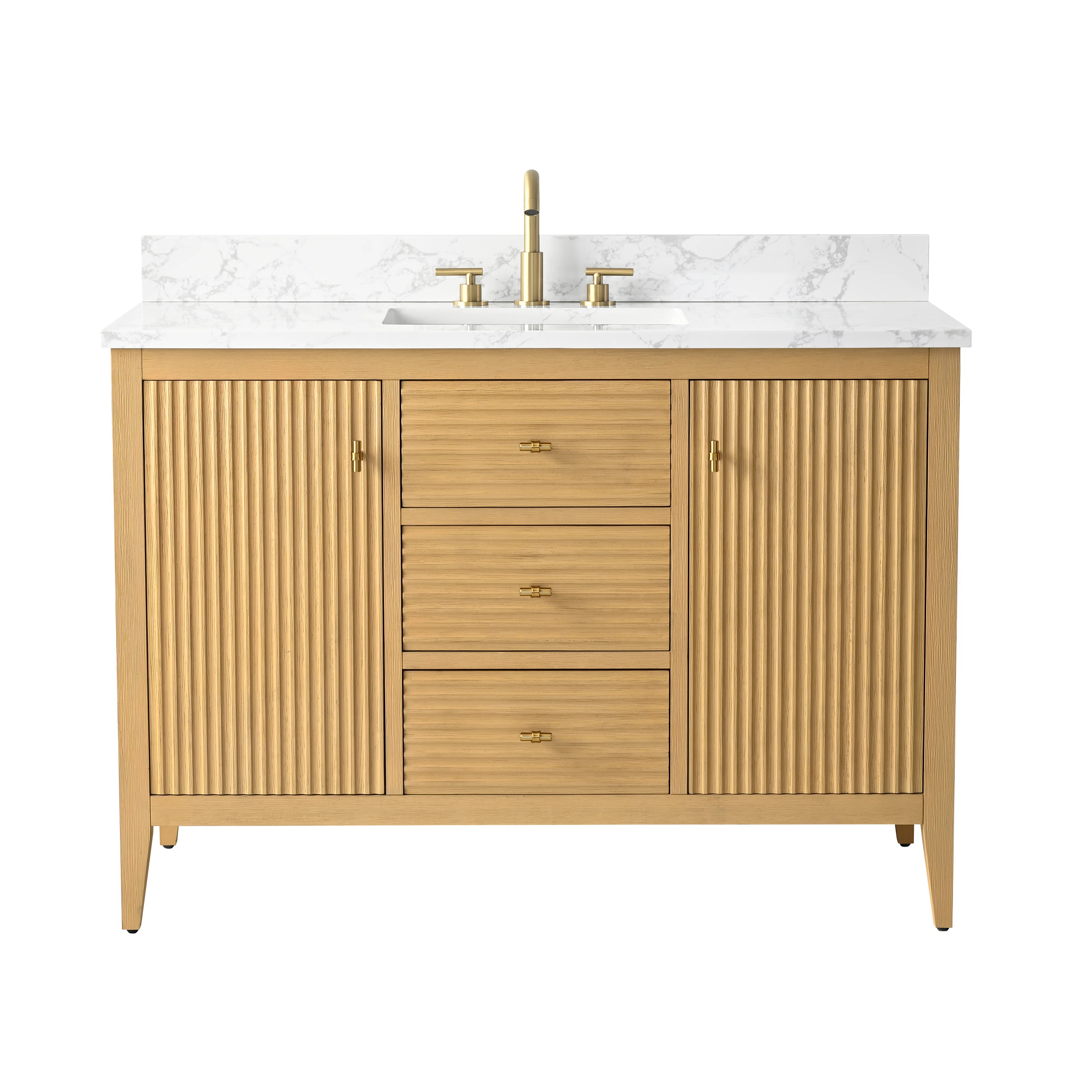 48'' Single Bathroom Vanity with Engineered Marble Top | Wayfair North America