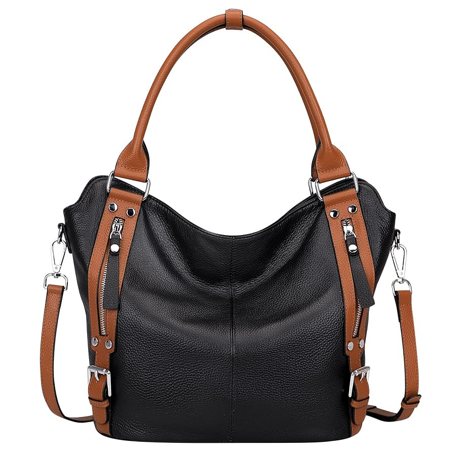 Over Earth Genuine Leather Handbags for Women Hobo Shoulder Bags Ladies Tote Bag | Amazon (US)