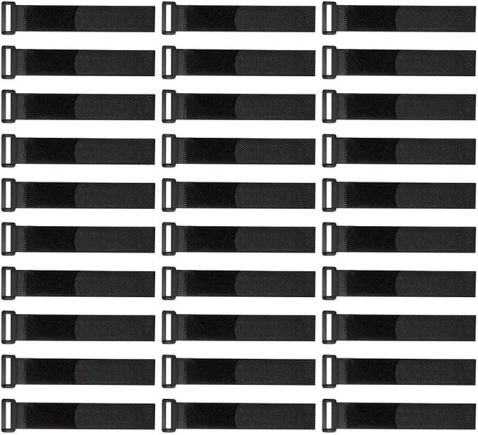 [30 Pack] 8 Inch Hook and Loop Straps Reusable Fastening Cable Strap, Durable Self Adhesive Cable... | Amazon (US)