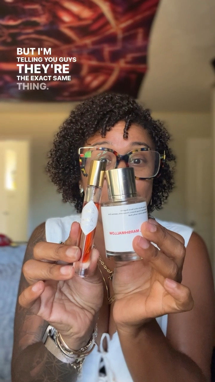 ✨ She’s sweet, she’s sexy, she’s giving… floral marshmallow.

Let’s talk about my latest fragrance finds:

💗 Kilian Love, Don’t Be Shy Eau de Parfum – Rihanna’s signature scent. Warm, sweet, and unforgettable. But let’s be real… she’s pricey.

💗 Dossier Floral Marshmallow – the exact same vibe for way less. A buttery dupe that’ll still have people stopping you like, “What are you wearing?!”

If you want to smell like a baddie on a budget, Dossier got you.

If you’re feeling luxe, go for the Killian.
Either way? You're going to smell expensive.

🛍️ Tap the link in bio to shop both and support The Souza Foundation—where beauty meets purpose and every purchase helps us build safe, healing spaces for women and children escaping domestic violence.

#TheSouzaFoundation #FragranceWithPurpose #DossierDupe #KilianLoveDontBeShy #FloralMarshmallow #SmellLikeRihanna #BohoBeautyVibes #SoftLifeHealing #PerfumeWithPower #BudgetBaddie #SupportSurvivors #LTKFragrance #BrownSkinLuxury #SurvivorGlowUp #CleanBeautyFragrance #40PlusAndFlawless

#LTKOver40 #LTKBeauty #LTKStyleTip
