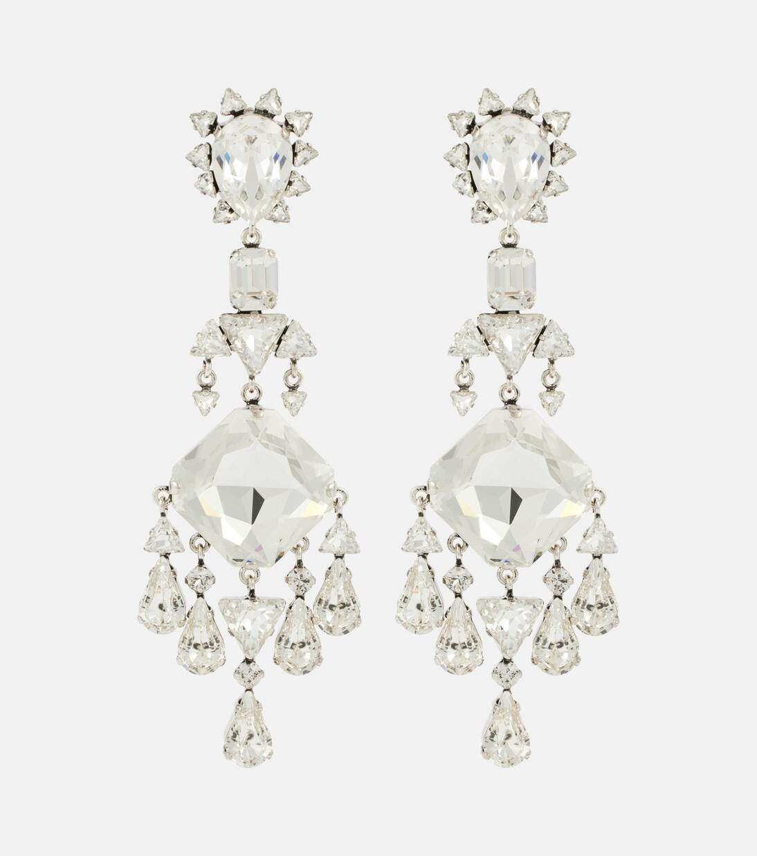 Crystal-embellished clip-on earrings | Mytheresa (US/CA)