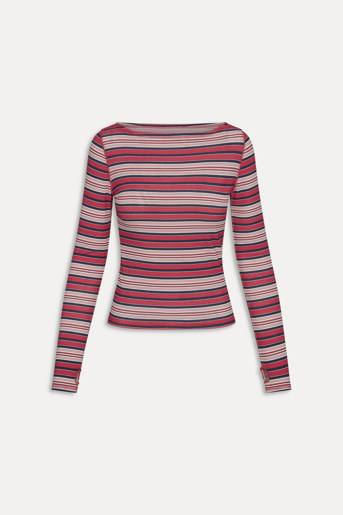 x JENNIE Sophie Long Sleeve Top - Sunset Stripe | Frankies Bikinis