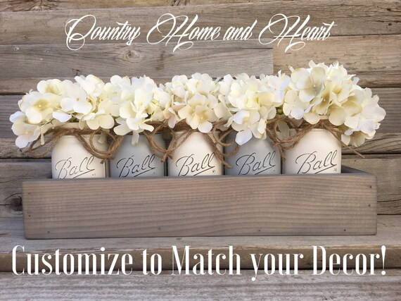 Centerpiecesfarmhouse Decormason Jar Decorwood | Etsy | Etsy (US)