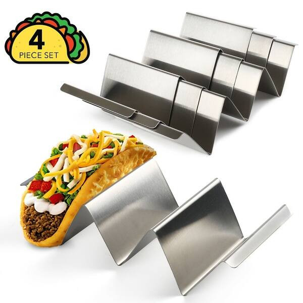 4Pcs Stainless Steel Taco Holder Stand - Bed Bath & Beyond - 40180383 | Bed Bath & Beyond